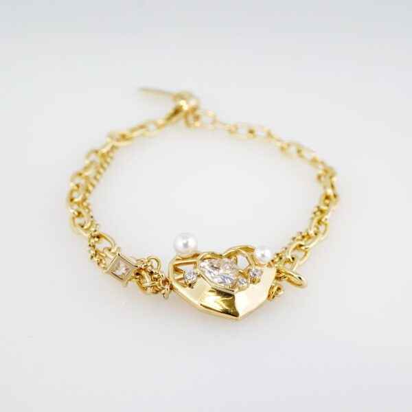Brazalete de Acero Inoxidable Bañado en Oro 14K – BR009
