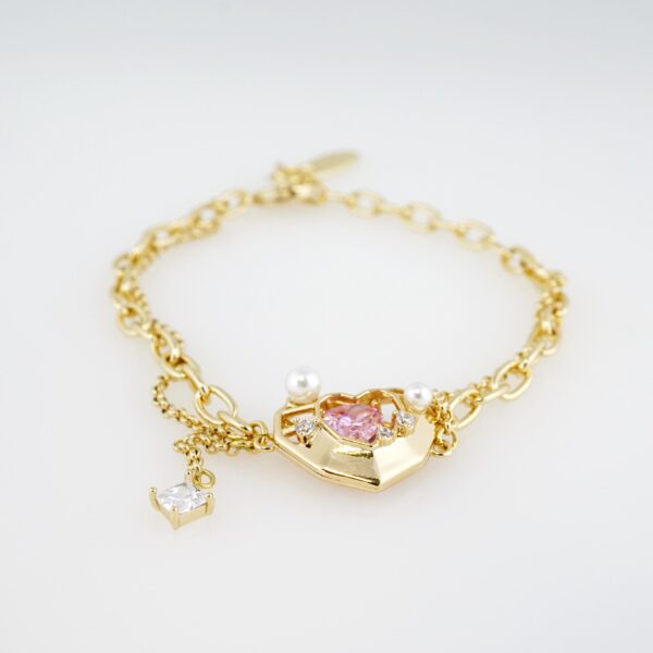 Brazalete de Acero Inoxidable Bañado en Oro 14K BR013