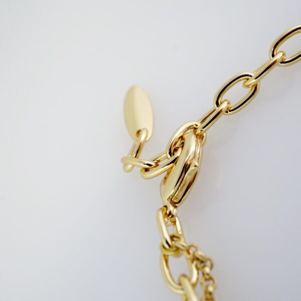 Brazalete de Acero Inoxidable Bañado en Oro 14K BR013 - Imagen 3