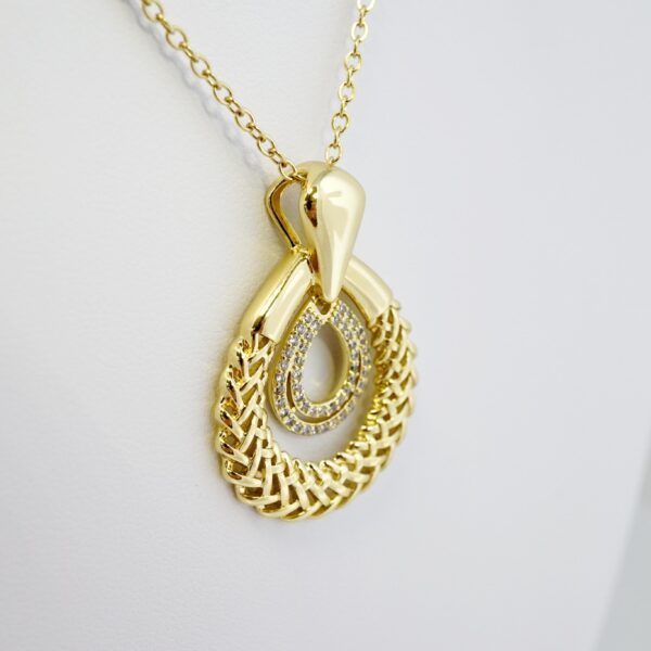 Gargantilla de Acero Inoxidable Bañada en Oro 14K – SET0061 - Imagen 3