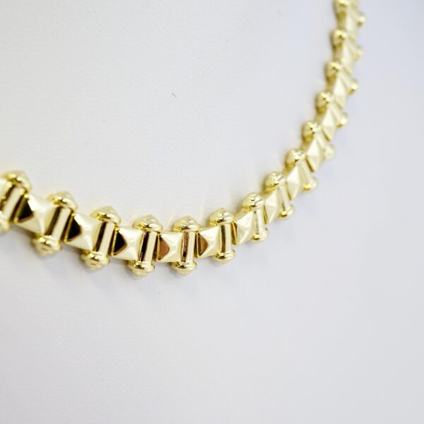 Gargantilla de Acero Inoxidable Bañada en Oro 14K – SET0059 - Imagen 3