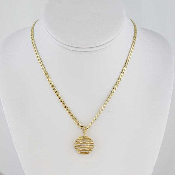 Cadena de Acero Bañada en Oro 14k - CH003