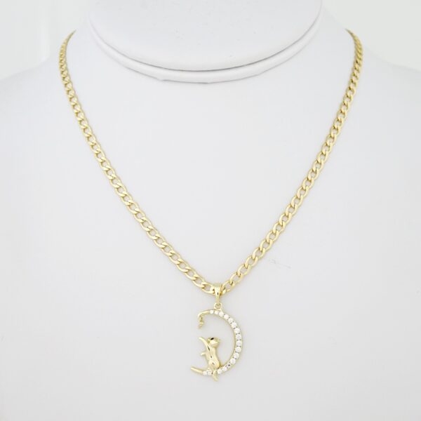 Cadena de Acero Bañada en Oro 14k - CH005