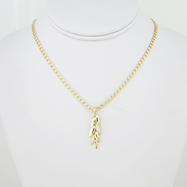 Cadena de Acero Bañada en Oro 14k - CH008