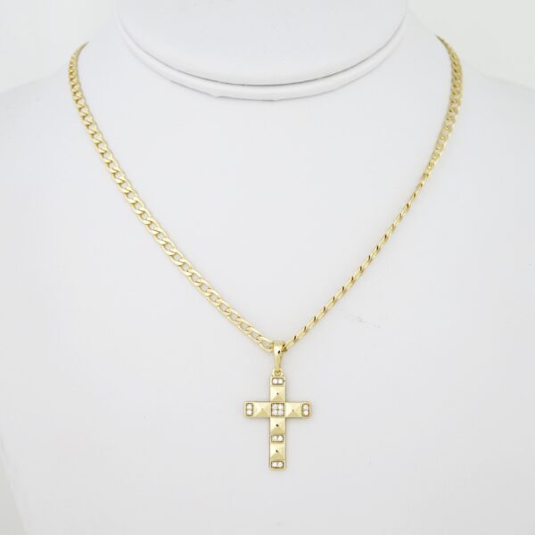 Cadena de Acero Bañada en Oro 14k - CH034