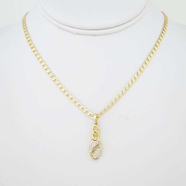 Cadena de Acero Bañada en Oro 14k - CH010