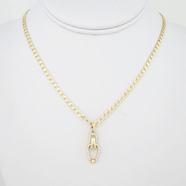 Cadena de Acero Bañada en Oro 14k - CH011