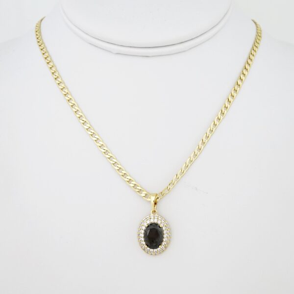 Cadena de Acero Bañada en Oro 14k - CH015