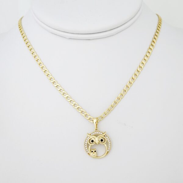 Cadena de Acero Bañada en Oro 14k - CH022