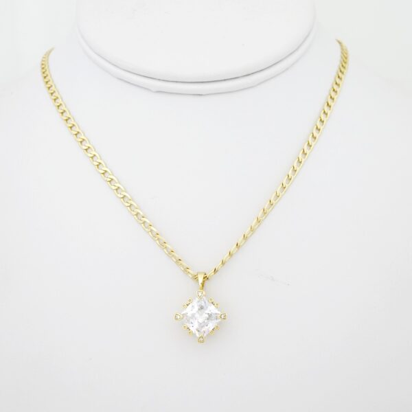 Cadena de Acero Bañada en Oro 14k - CH023