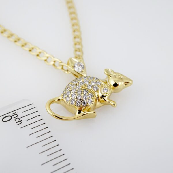 Cadena de Acero Bañada en Oro 14k - CH024 - Imagen 3