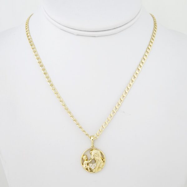 Cadena de Acero Bañada en Oro 14k - CH026