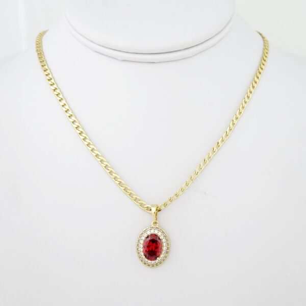Cadena de Acero Bañada en Oro 14k - CH013