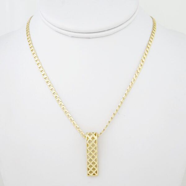 Cadena de Acero Bañada en Oro 14k - CH014