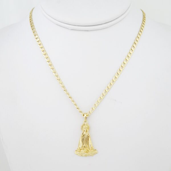 Cadena de Acero Bañada en Oro 14k - CH028