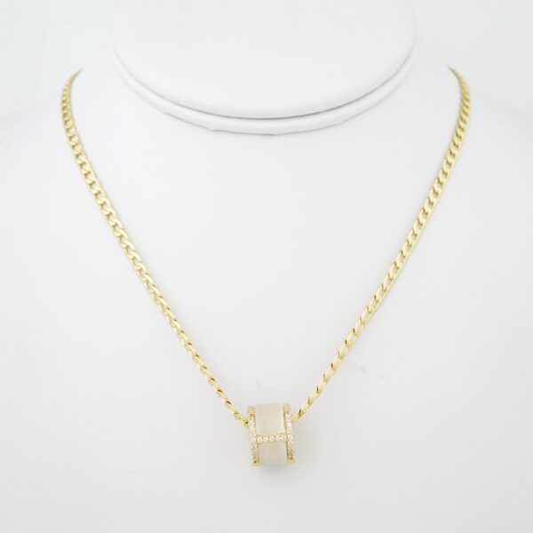 Cadena de Acero Bañada en Oro 14k - CH027