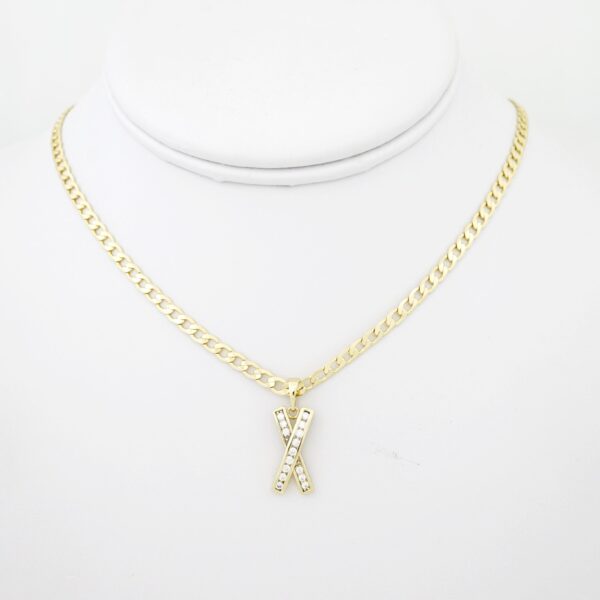 Cadena de Acero Bañada en Oro 14k - CH031
