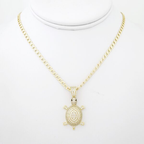 Cadena de Acero Bañada en Oro 14k - CH029