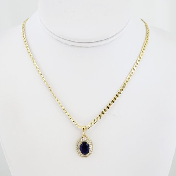 Cadena de Acero Bañada en Oro 14k - CH012