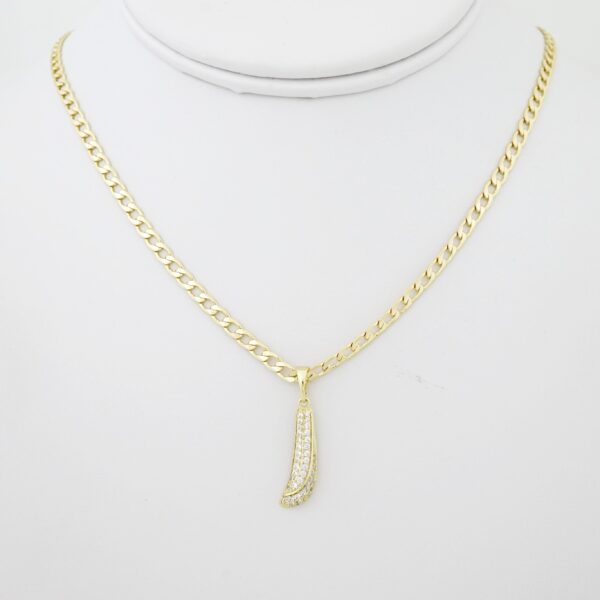 Cadena de Acero Bañada en Oro 14k - CH017