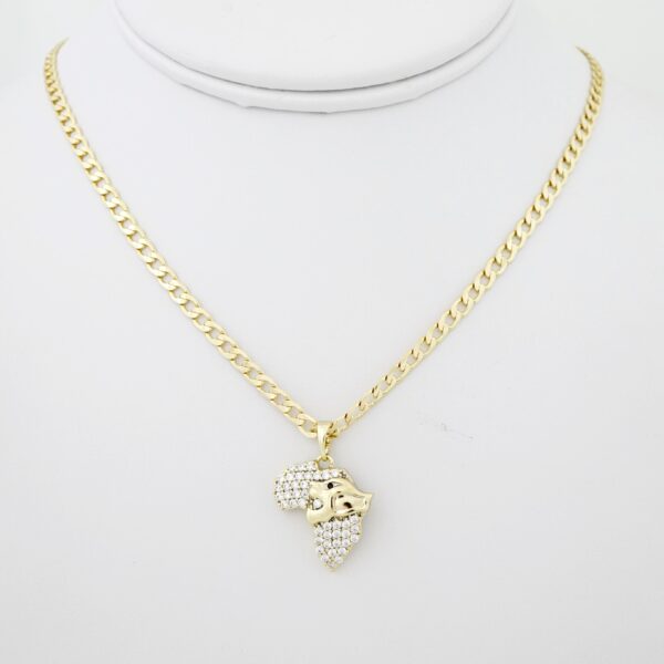 Cadena de Acero Bañada en Oro 14k - CH018