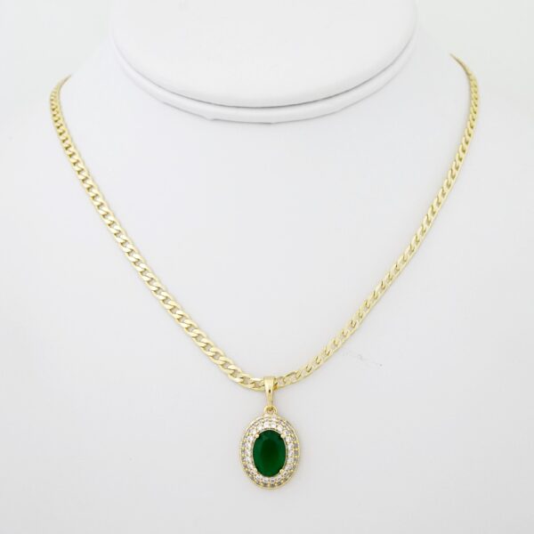 Cadena de Acero Bañada en Oro 14k - CH019