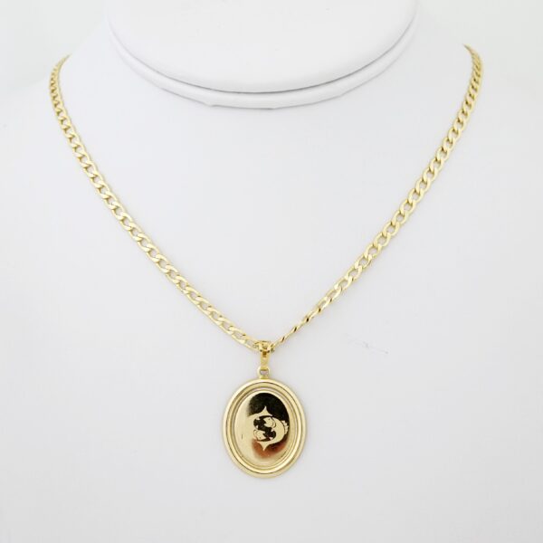 Cadena de Acero Bañada en Oro 14k - CH032