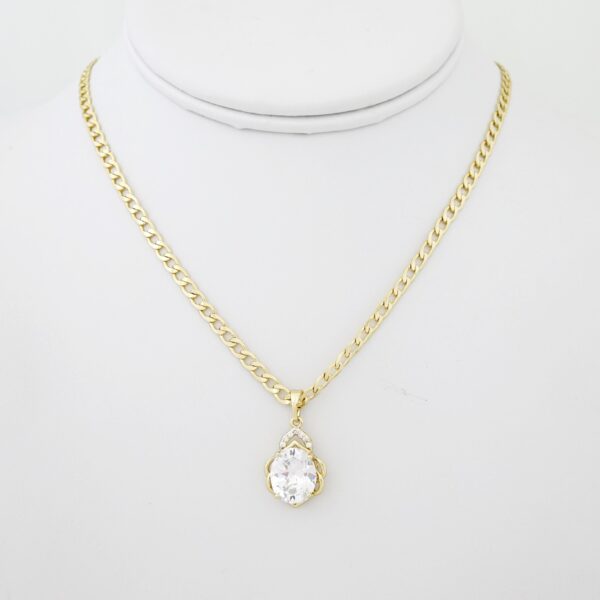 Cadena de Acero Bañada en Oro 14k - CH033