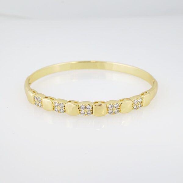Manilla de Acero Bañada en Oro 14k - BA006