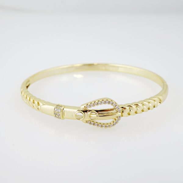 Manilla de Acero Bañada en Oro 14k - BA004