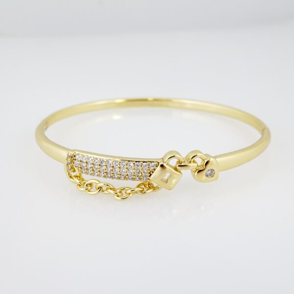Manilla de Acero Bañada en Oro 14k - BA008