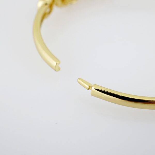 Manilla de Acero Bañada en Oro 14k - BA008 - Imagen 3