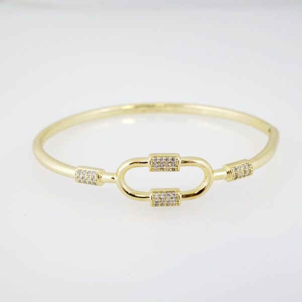 Manilla de Acero Bañada en Oro 14k - BA009