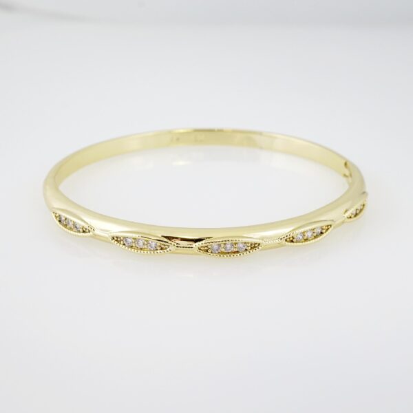 Manilla de Acero Bañada en Oro 14k - BA011
