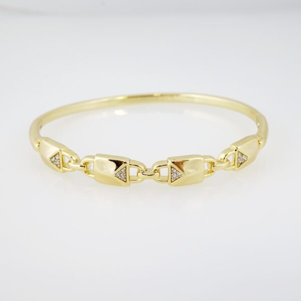 Manilla de Acero Bañada en Oro 14k - BA012