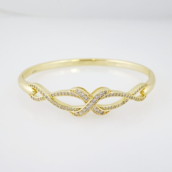 Manilla de Acero Bañada en Oro 14k - BA001