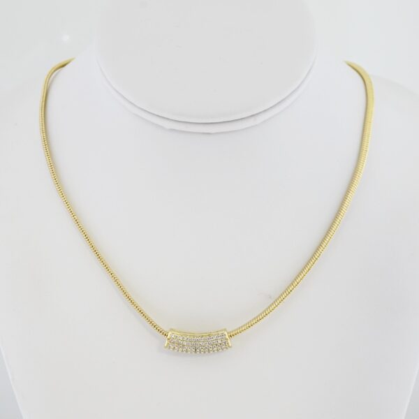 Gargantilla de Acero Bañada en Oro 14k - NK003