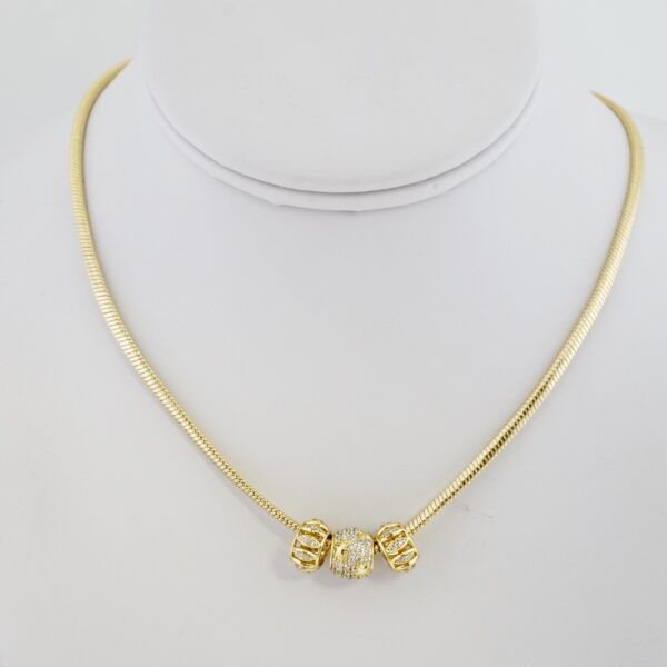 Gargantilla de Acero Bañada en Oro 14k - NK004