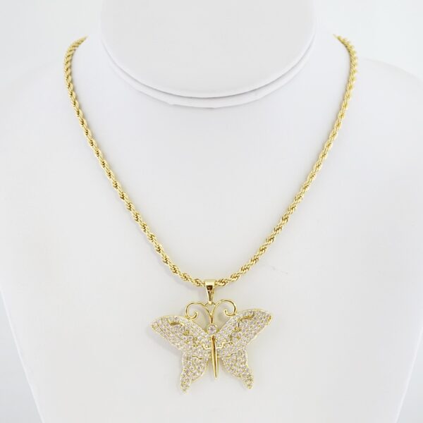 Gargantilla de Acero Bañada en Oro 14k - NK001