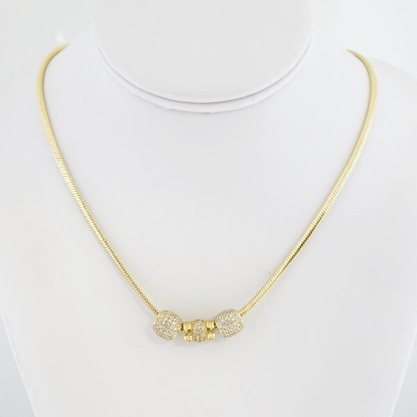 Gargantilla de Acero Bañada en Oro 14k - NK0011