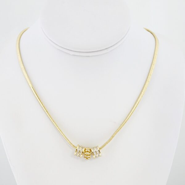 Gargantilla de Acero Bañada en Oro 14k - NK0010