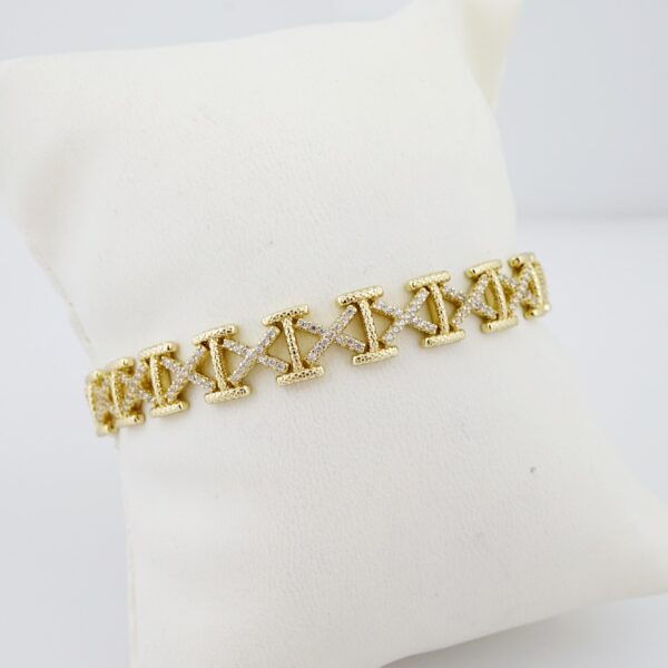 Brazalete de Acero Bañado en Oro 14k - BR001 - Imagen 3