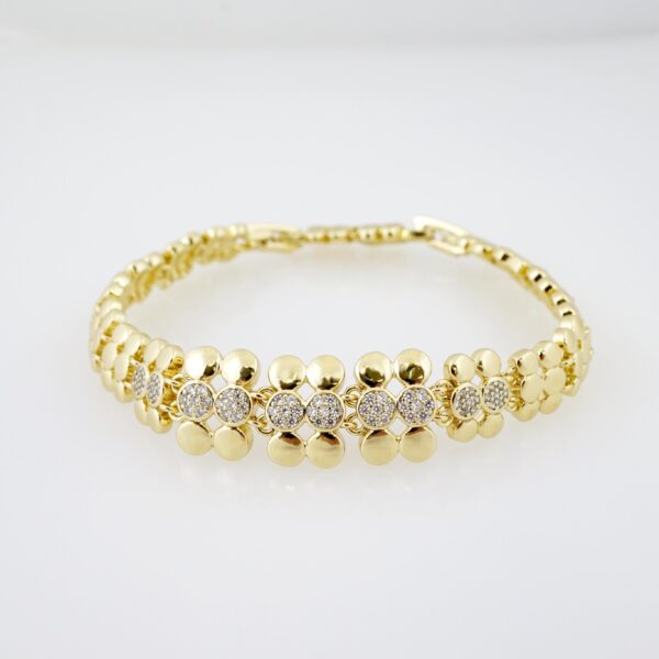 Brazalete de Acero Bañado en Oro 14k - BR006