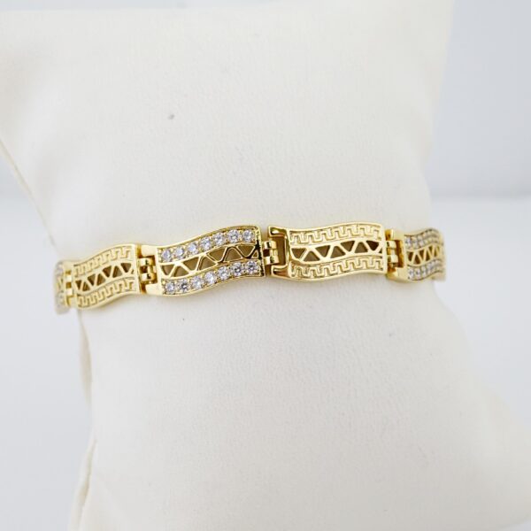 Brazalete de Acero Bañado en Oro 14k - BR004 - Imagen 3