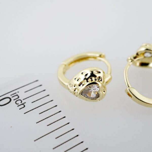 Arete de Acero Bañado en Oro 14k - EA002 - Imagen 3