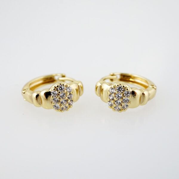 Arete de Acero Bañado en Oro 14k - EA003