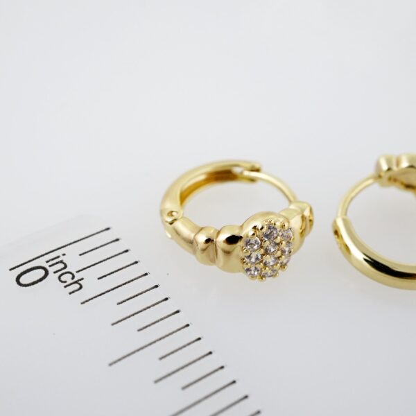 Arete de Acero Bañado en Oro 14k - EA003 - Imagen 3