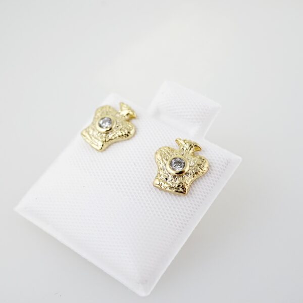 Arete de Acero Bañado en Oro 14k - EA004
