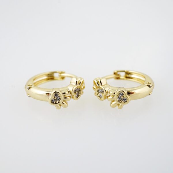 Arete de Acero Bañado en Oro 14k - EA005