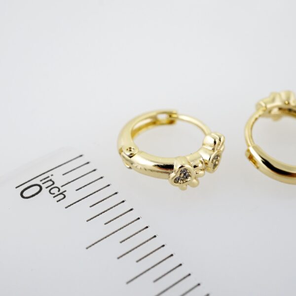 Arete de Acero Bañado en Oro 14k - EA005 - Imagen 3